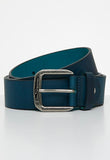 Ben Sherman Men Target Emboss Leather Belt Cobalt