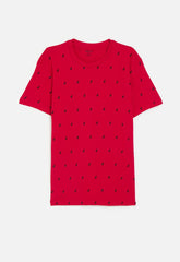 Polo Boys Sebastian Monogram T-Shirt In Red
