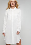 Izabel London Womens Button Through Midi Shirt Dress In White