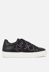 Calvin Klein Classic Cupsole Laceup Black and Amethyst