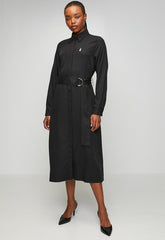 Polo Womens Mairi Tencel Long Sleeve Shirt Dress In Black