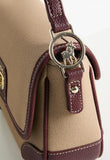 Polo Womens Cabana Flapover Sling Bag In Beige