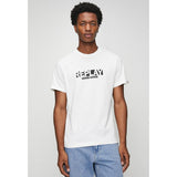 Replay Mens Basic Logo T-shirt In White