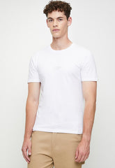Guess Mens Aidy Cn Ss Tee White