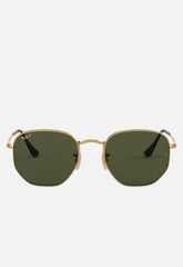 Ray-Ban Hexagonal Unisex Sunglasses In Gold