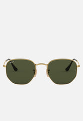 Ray-Ban Hexagonal Unisex Sunglasses In Gold