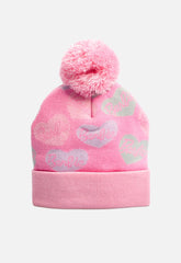 Girls One Up Beanie Barbie Pink
