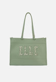 Elle Cut Out Shopper Bag In Green