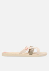 Ipamena Ladies Hoy Slide Sandals Beige & Red