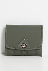 Polo Womens Luna Trifold Purse In Olive
