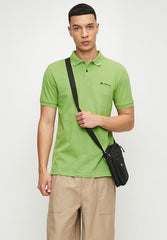 Ben Sherman Ben Polo Mens Golfers In Piquent Green