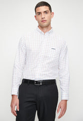 Pringle Mens Ezekiel Long Sleeve Classic Shirt In White