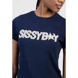 Sissy boy Ladies Star Girl Regular T-Shirt In Navy