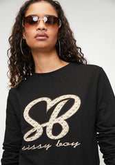 Sissyboy T31874 Sequin Embroidered Logo Sweat Logo