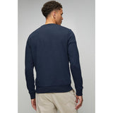 Ben Sherman Mens Bear Applique Fur Crew Sweatshirt In Navy