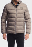 Jeep Mens M Core Long Sleeve Puffer Jacket In Brown