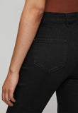 Izabel London Ladies High Waisted Straight Leg Jeans In Black