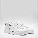Replay Mens Polys Stamp Sneakers In White & Black