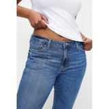 Guess Womens Curve Mid Rise Jeans In Medium Wash