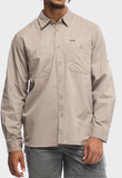 Jeep Mens Willys Long Sleeve Workshirt In Khaki