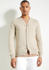 Bensherman Mens Sustained Grey Knit Cardigan