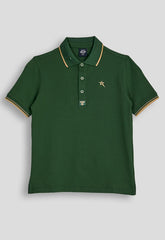 Soviet Boys Short Sleeves Fashion Golfer In Bottle Green