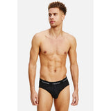 Calvin Klein Mens 3 Pack Hip Briefs In Black