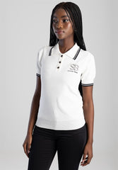 Sissyboy Ladies Knit Polo with Pearls In White and Black