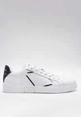 Replay Mens Polys Stamp Sneakers In White & Black