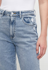 Guess High Rise Mom Light Wash