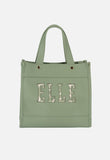 Elle Cut Out Small Shopper Bag In Green