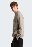 The North Face Mens Drew Peak Crew Stone Slab/New Taupe Green