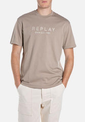 Replay Mens T-Shirt In Military Stone