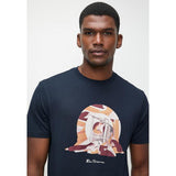 Ben Sherman Tar Guitar Mens T-Shirt In Navy