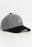 Polo Mens 6 Panel Herringbone Peak Cap In Black