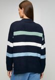 Stella Morgan Womens Stripe Sweater In Navy
