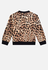 Guess K4Bq00Kad73 Kids Ls Active Top Leopard