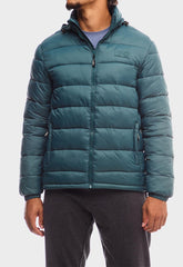 Jeep Mens Core Long Sleeve Puffer Jacket In Green