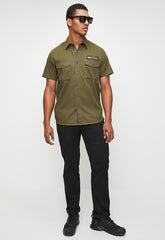 Jeep Mens M Twill Service Shirt In Olive Green