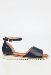 Butterfly Feet Ladies Walnut 2 Sandals In Navy Blue