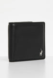 Polo Billfold Wallet With Coin Insert In Black