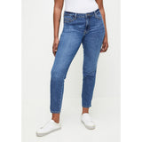 Guess Womens Curve Mid Rise Jeans In Medium Wash