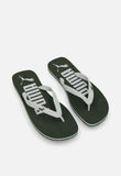 Puma Mens First Flip Brushed ZADP Sandals In Deep Forest/Platnium Gray