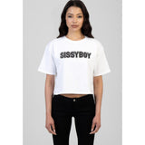 Sissy Boy Womens Glitz Galore Boxy T-Shirt In White