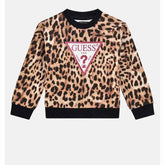 Guess K4Bq00Kad73 Kids Ls Active Top Leopard