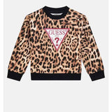 Guess K4Bq00Kad73 Kids Ls Active Top Leopard