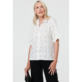 Stella Morgan Ladies Embroidered Shirt In White