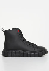 Pierre Cardin Unisex Riley Cleated Boots In Black