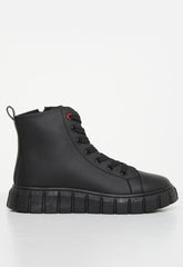 Pierre Cardin Unisex Riley Cleated Boots In Black