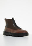 Mazerata Mens Vinchey 9 Faux Leather Shoes In Chocolate